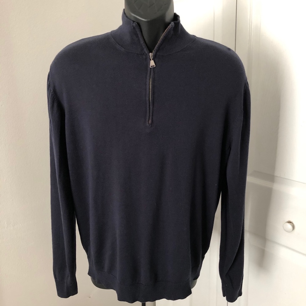 MURANO NAVY KNITTED MENS PULLOVER | L